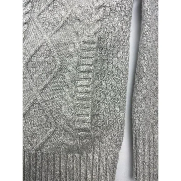Brooks Brothers Knit Sweater Men L Gray Merino Wool Old Money Grandpa $298